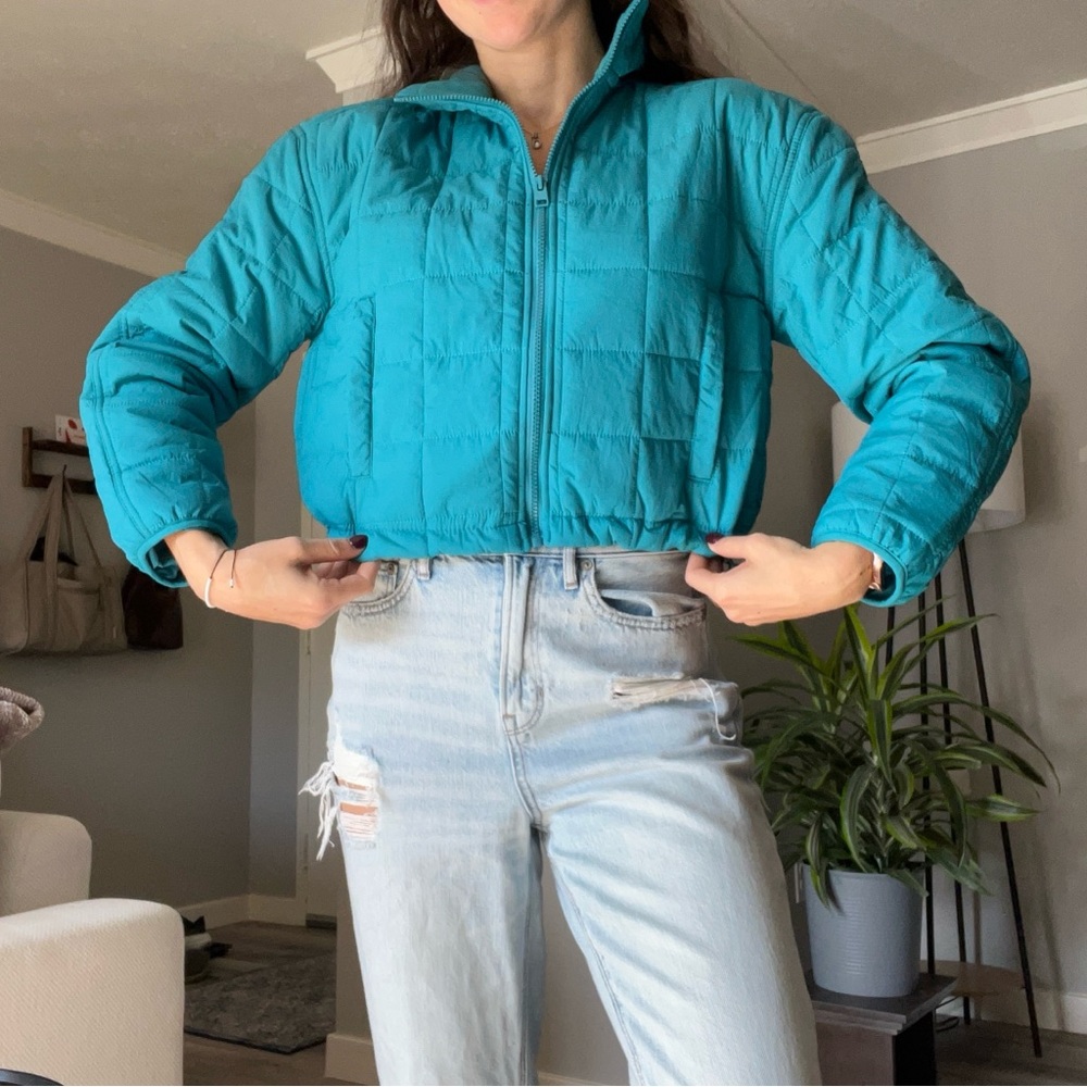 Love Tree Vibrant Blue Puffer Jacket